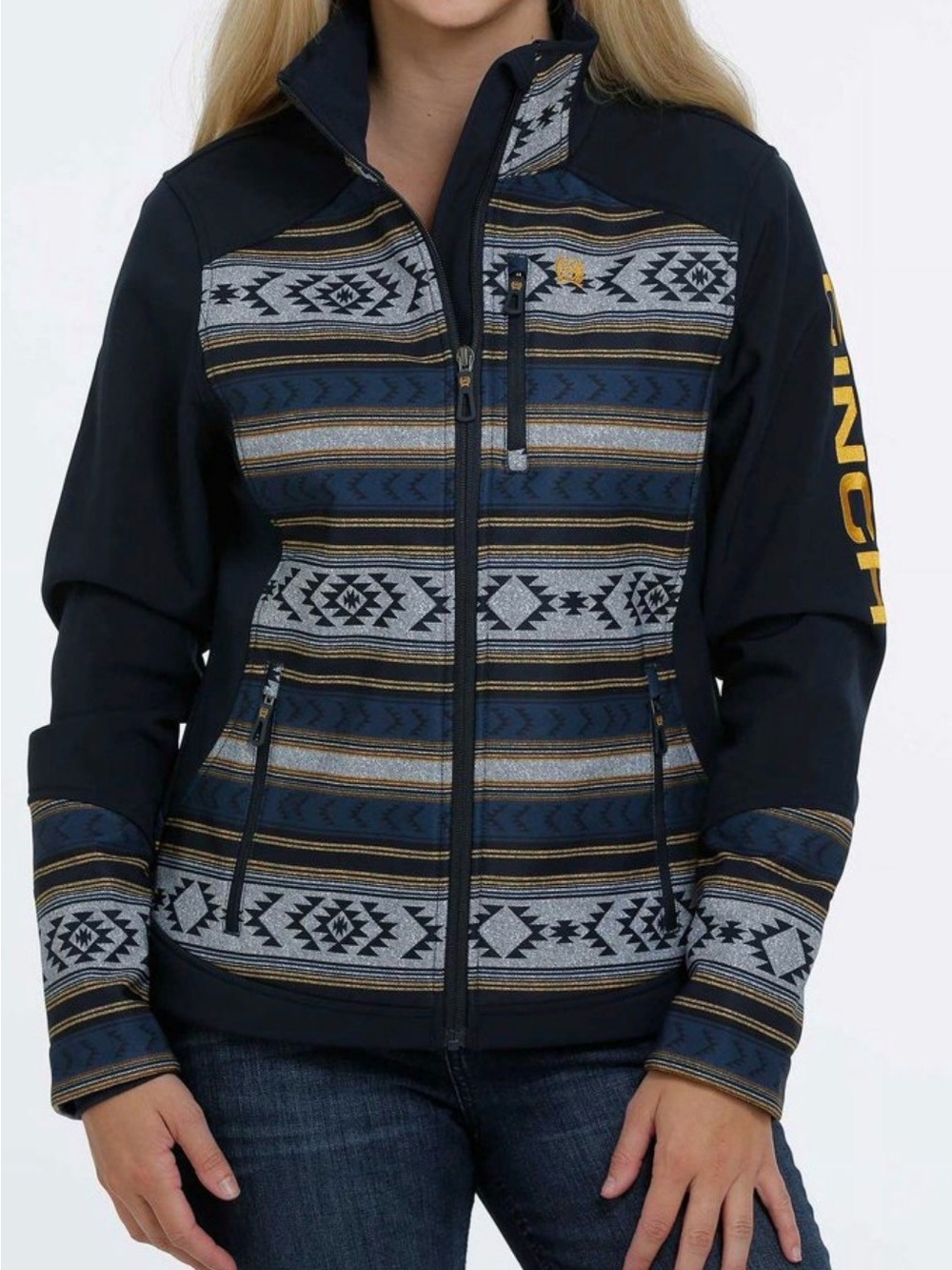 ✨Cinch women's bonded jacket featuring a southwestern Aztec geometric print S